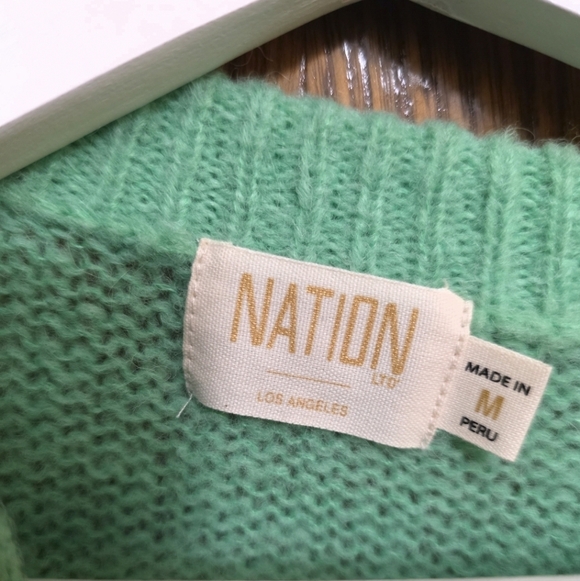 Nation Ltd Antoinette Flounce Wrist Sweater Size Medium - Picture 6 of 7